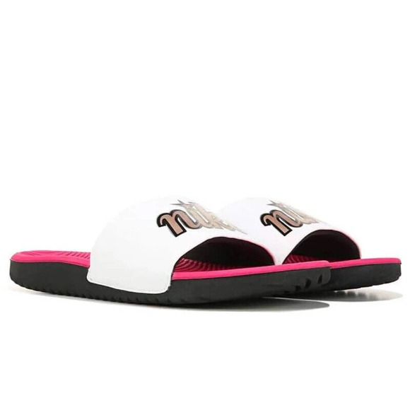 Nike Sandals Girls Size 7Y Kawa SE White/Multicolor Slide (GS/PS) DN3970-100 - Picture 4 of 6